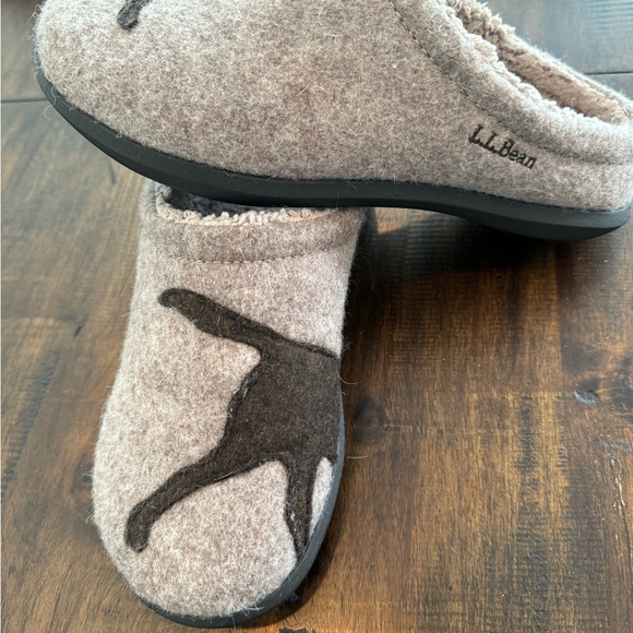 NWOB LLBean Women’s Daybreak Scuffs with dog felt design size 7 - Picture 5 of 9